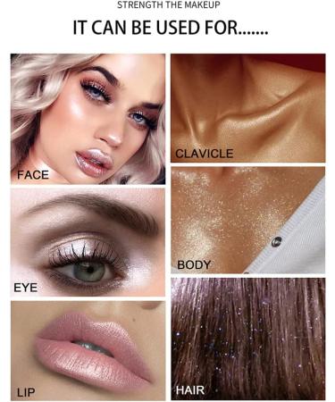 Glitter Highlighter Powder Stick - Smooth Waterproof Shimmer for Face, Body & Eyes - Gold Brown 9g - Buy Online on SooperMarket.com