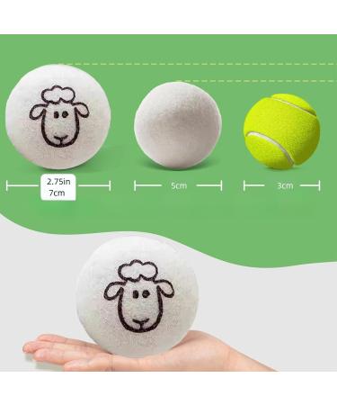 Dryer Balls Pack of 6 New Zealand Wool Dryer Balls Antistatic and Wrapping Handmade Sheep Head Pattern Dryer Balls for Tumble Dryers Shorten Drying Time - Buy Online on SooperMarket.com