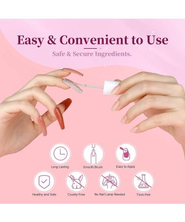 Saviland Dip Powder Liquid Set - 4+4 pcs French Manicure Starter Kit for Salon & DIY Use - Buy Online on SooperMarket.com