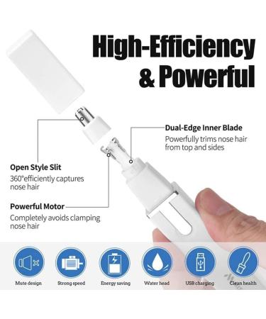 Nose & Ear Hair Trimmer for Men | Travel-Friendly Razor Clipper Kit - Easy Cleansing & Grooming - Buy Online on SooperMarket.com