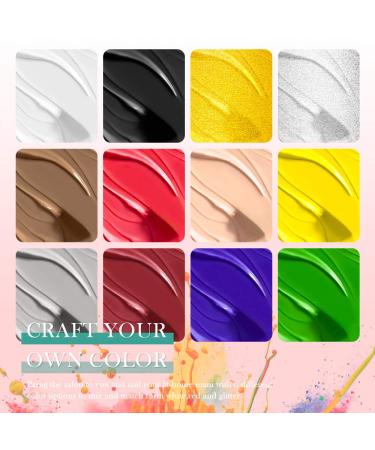 MEET ACROSS 12 Colors Painting Gel Nail Polish Kit with Drawing Brush Pen | Soak Off UV LED Gel Set for Nail Art Design - Buy Online on SooperMarket.com