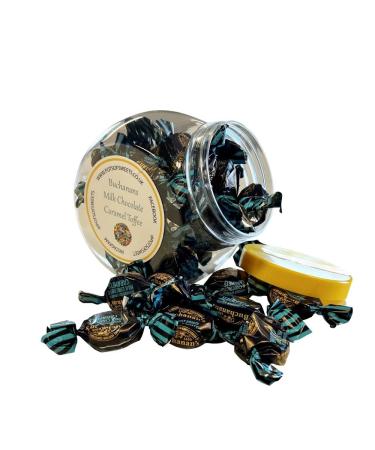 Personalized Customise With Your Own Message 250g Cookie Jar of Buchanans Milk Chocolate Caramel Toffees
