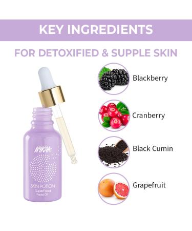 Nykaa Naturals Skin Potion Superfoods Facial Oil - Hydrating & Fortifying Face Oil for Dry Skin - Clear Clogged Pores - 1 oz International Shipping - Buy Online on SooperMarket.com