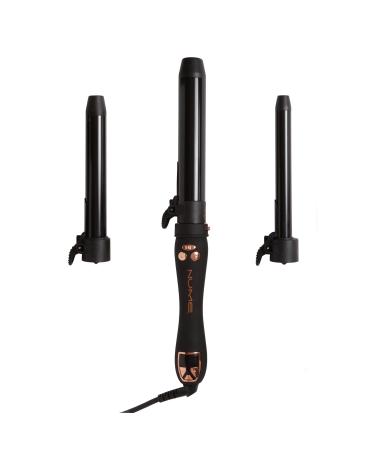 NuMe Automatic Curling Iron 3 In 1 Curling Wand Set For Beach Waves Hair Curler With 3 Interchangeable Tourmaline Ceramic Barrels Professional Hair Curler Set for Short Long Hair Hair Styling Kit