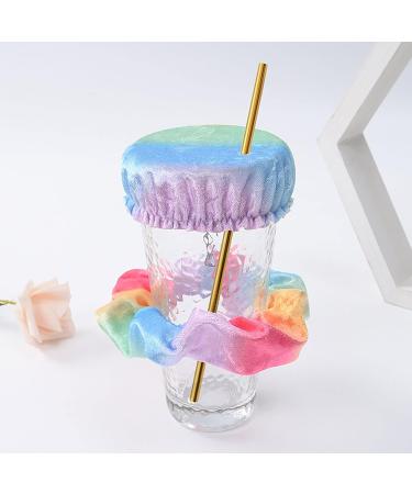 Andiker Drinks Covers - Anti-Spike Scrunch Cup Covers (2 pcs) for Beverage Protection | Reusable & Washable Rainbow - Buy Online on SooperMarket.com
