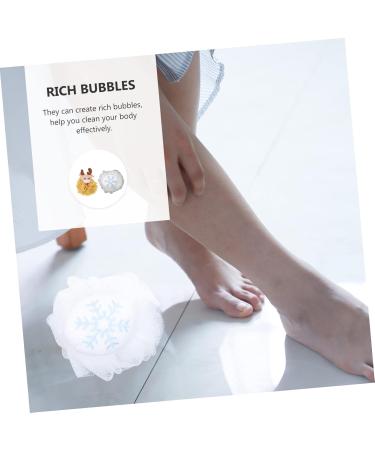 2pcs Bath Ball Shower Puff & Loofah Set | Holiday Bath Scrubber & Back Scrubber | Premium Shower Sponge Pouf - Buy Online on SooperMarket.com