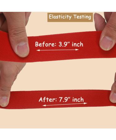 1 1/2 Inch Red Knit Elastic Band - 10 Yards Double-Side Twill Woven Heavy Stretch Elastic Spool for Sewing - Ideal for Pants, Waistbands, Wigs, Skirts, Crafts - Red Color - Buy Online on SooperMarket.com