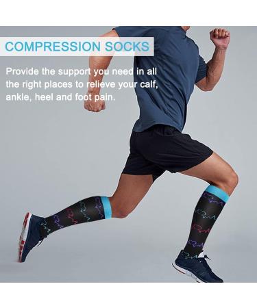 Compression Socks 20-30mmHg for Women & Men 6 Pairs Large-X-Large, Ideal for Running, Nursing & Sports | A03-Assorted - Buy Online on SooperMarket.com