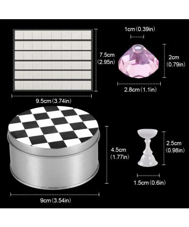 Kalolary Nail Art Holder Stand with 48pcs Clay Magnetic Tips Holders - Pink - Buy Online on SooperMarket.com