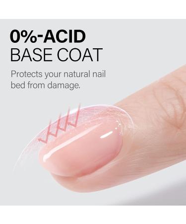 AILLSA Base and Top Coat Gel Nail Polish Set - Long Lasting Clear Gel Base Coat with High Gloss Shine - Soak Off U V LED Gel Polish - DIY Nail Art at Home - 2PCS 0.51 Fl Oz - Buy Online on SooperMarket.com