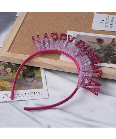Guqqeuc Happy Birthday Tiara Birthday Crown Birthday Accessories for Women Girls Birthday Party Favours Birthday Headband Hairband Red - Buy Online on SooperMarket.com