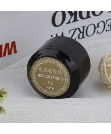 Nail Painted Gel - 8ml / Bottle Nail Painted Gel Metallic Nail Art UV Varnish Lacquer(02-golden) - Buy Online on SooperMarket.com