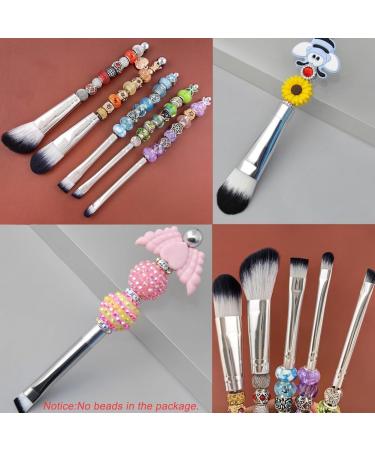 Ggnaxivs Beadable Makeup Brushes Silicone Beads DIY Makeup Cosmetic Brushes Beaded Brushes Kit for DIY - Buy Online on SooperMarket.com