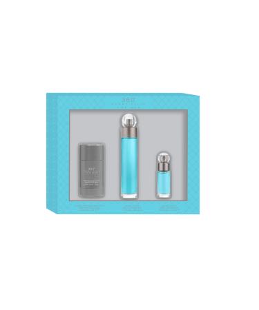 Perry Ellis 360 Men Gift Set - 1.7 fl oz eau de toilette 2.75 oz deodorant .25 fl oz EDT mini travel spray