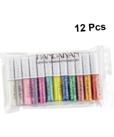 CANIGHT 12pcs Liquid Eyeshadow Liquid Eyeliner Eye Shadow Shiny Eyeshadow Glitter Eyeliner Shinny Eyeliner - Buy Online on SooperMarket.com