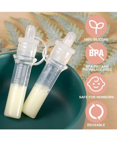 Haakaa Colostrum Collector Set - Reusable Silicone Breastfeeding Aid | 12 PK 0.1oz/4ml | Includes Clear Storage Cases & Cotton Wipes - Buy Online on SooperMarket.com