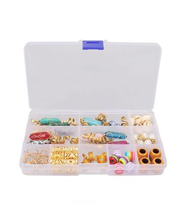 Dreadlocks Hair Jewelry Set with Storage Box Hair Braid Rings for Various Hairstyle Stylish Hair Coils for Hair Decoration Gifts for Women Girls Kids