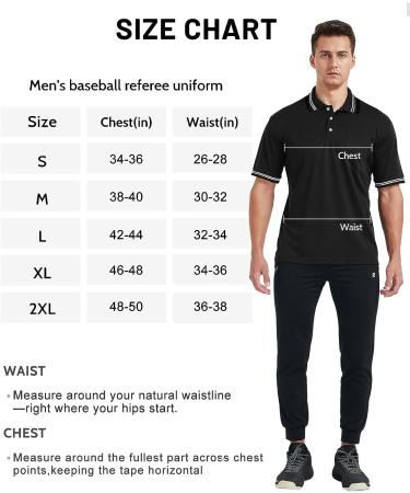 FitsT4 Short Sleeve Polo Umpire Jersey/Referee Uniform - Black, Medium - Buy Online on SooperMarket.com