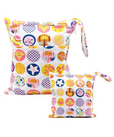 Egurs diaper bag for on the go Wetbag 1 piece large + 1 piece medium marine life