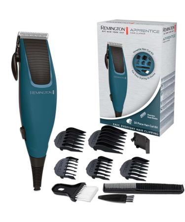 Remington Hair Clipper - Self-Sharpening Stainless Steel Blades: 0.5-18 mm - Adjustment Lever Mains Operated Hair Trimmer Set: 5 Accessory Combs Hairdressing Set Hair Clipper HC5020