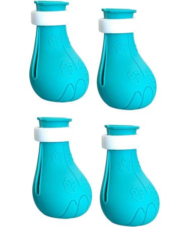 Shop Tita-Dong Cat Shoes: 4-Piece Silicone Anti-Scratch Boots & Nail Gloves for Cats - Blue Paw Protection & Claw Covers - Buy Online on SooperMarket.com