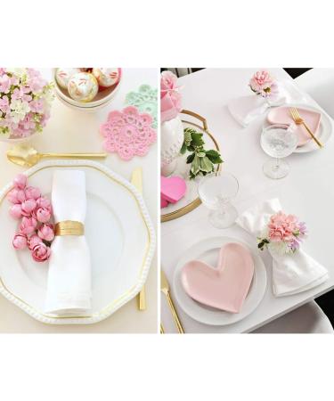 Adorfine 60 High-Quality 40x40 cm White Disposable Napkins | 100% Cellulose Decorative Tissues for Weddings Parties Birthdays & Festivals - Buy Online on SooperMarket.com