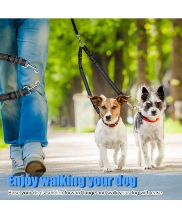 360 Rotatable Double Dog Leash for Two Dogs | Adjustable Reflective Leash for Small Medium & Large Dogs | Perfect for Walking Training & Jogging - Buy Online on SooperMarket.com