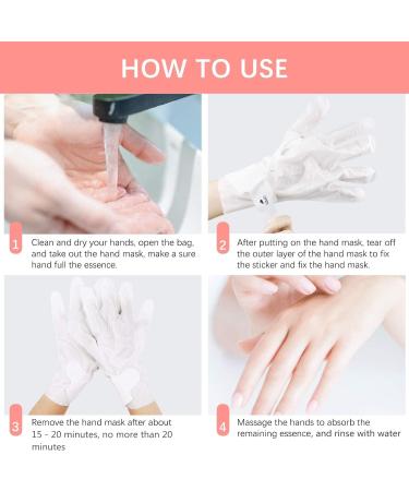 Moulis Hand Mask: 4 Pair Moisturizing Spa Collagen + Essence for Dry Cracked Hands - Deep Hydration & Repair with Natural Plant Extracts - Women & Men - Buy Online on SooperMarket.com