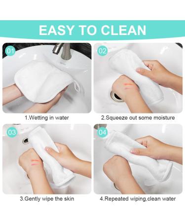 URAQT 6 Pack Face Cloths Make Up Remover 7.87 * 7.87in Soft Microfibre Face Wipes for Reusable Makeup Remover Cloth Washable Ultra Soft Facial Cleansing Wipe Cloths (White) 6 Pcs-white - Buy Online on SooperMarket.com