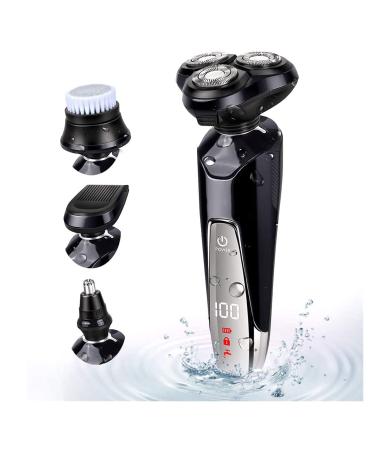 Electric shavers for Men Wet and Dry Rechargeable Mens Razor Waterproof Electric Razor Intelligent Digital Display 4D Rotary Razors USB Charging