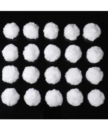 Large White Pom Pom Balls - 3 Inches - 20 Pieces - DIY Crafts Costume Accessory - Buy Online on SooperMarket.com