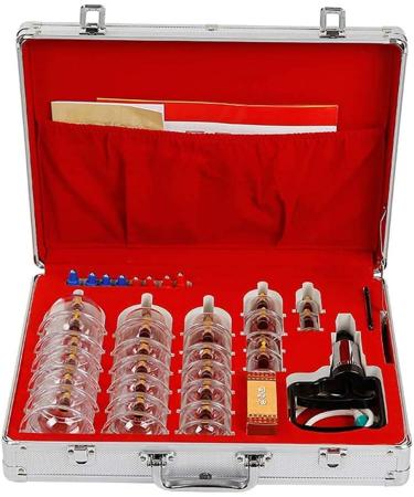 LIANGJUANG cupping set silicone cupping therapy set lure cupping therapy sets wood therapy massage tools kit Relieve Low Back Pain Blood Circulation Beautiful Packaging Non-Glass Chinese Health Vacuum - Buy Online on SooperMarket.com