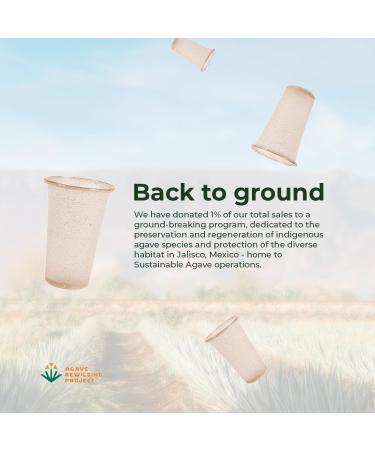 Sustainable Agave Co - Agave Fiber Cups - Plastic-Free Biodegradable Compostable Plant-Based - Clear 12 Ounce - 100 Count - Buy Online on SooperMarket.com