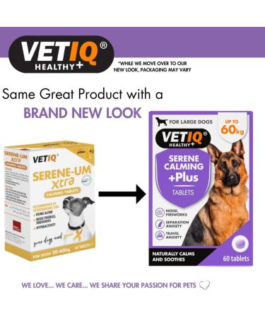 VetIQ Serene-UM Xtra Calming Tablets (60 ct) - Natural Pet Stress Relief - Buy Online on SooperMarket.com