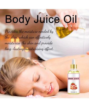 Buy 120ml Organic Strawberry Shortcake Body Juice Oil | Moisturizing & Massage Oil for Men & Women | Natural Strawberry Scent - Buy Online on SooperMarket.com