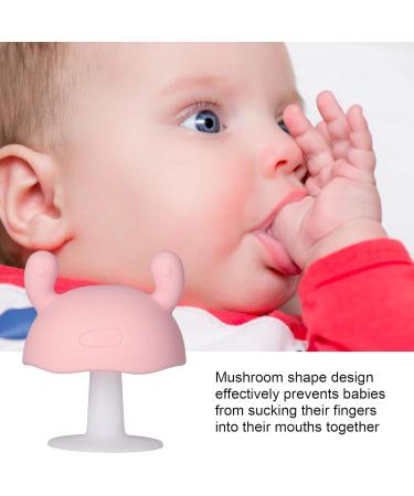 Silicone Mushroom Teething Toy for Infants 4+ Months - Pink - Buy Online on SooperMarket.com