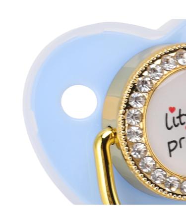 Golden Ultra-Light Silicone Baby Pacifier 0-6 Months | Plplaaoo Rhinestone Dummy - Soft Bling for Newborns (Blue) - Buy Online on SooperMarket.com