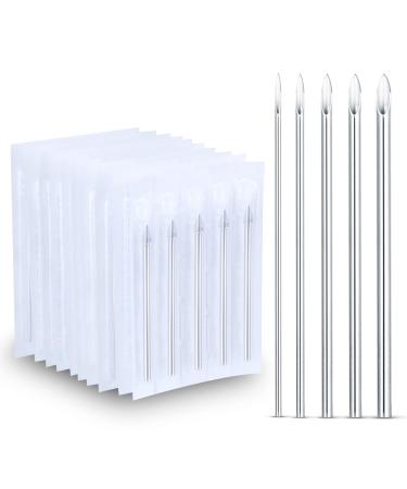 Aumeo 50PCS Mixed Piercing Needles 12G 14G 16G 18G 20G Stainless Steel Hollow Piercing Needles Sterile Disposable Nose Lip Belly Tongue Ear Piercing Needles (Mixed size-50pcs(12G 14G 16G 18G 20G)) Mixed size-50pcs(12G 14G 16G 18G 20G )