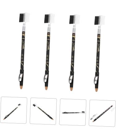 Angoily 4pcs Two-in-one Eyebrow Pencil Eyebrow Pen Mini Suitcase Eyebrow Beauty Pencils Miss 2 in 1 - Buy Online on SooperMarket.com
