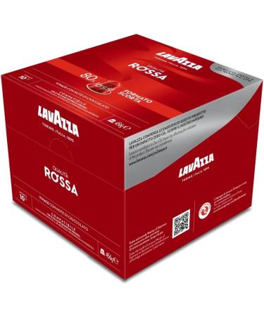 Nespresso Compatible Lavazza Qualita Rossa 80 Aluminium Coffee Capsules Family Pack - Dried Fruits Hazelnut Chocolate 80 Count - Buy Online on SooperMarket.com