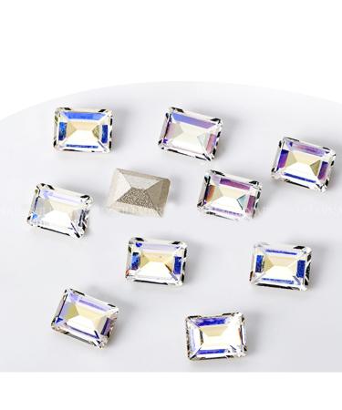 Crystal Nail Rhinestones Clear Nails Gems Stones 10Pcs Pointed Back Rhinestones Diamond Gems For Nail Art Supplies Nail Art Decorations Kits Nail Art Decorations Stickers ND947