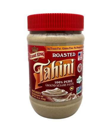 Sesame King Roasted Tahini 16oz Jars (2 Pack) + WYKED YUMMY 4-in-1 Measuring Spoon Bundle - Buy Online on SooperMarket.com