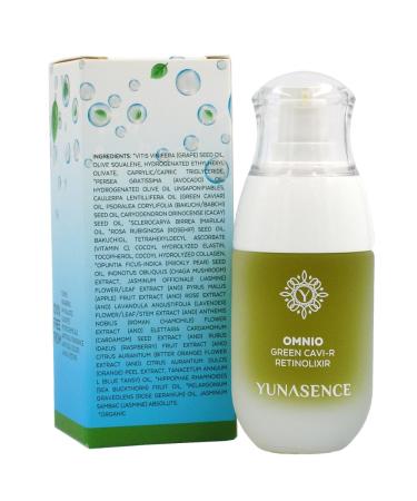 YUNASENCE OMNIO Green Cavi-R Retinolixir | Anti-Aging & Anti-Wrinkle Serum with 3% Bakuchiol Marula Vitamin C & Chaga Mushroom - Shop Internationally - Buy Online on SooperMarket.com