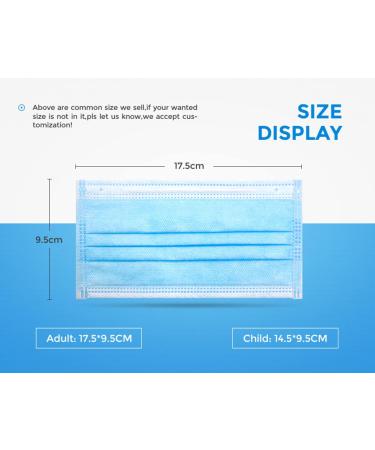 Icoolio OP Masks - Disposable Medical Mouth & Nose Protection - 50 Pieces Blue Face Masks for Optimal Safety - Buy Online on SooperMarket.com