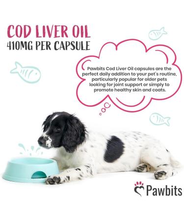 180 Cod Liver Oil Capsules for Dogs & Cats - High Strength 410mg Gel Capsules - Joint, Skin, and Coat Health Support - UK Made (6 Months Supply) - Buy Online on SooperMarket.com