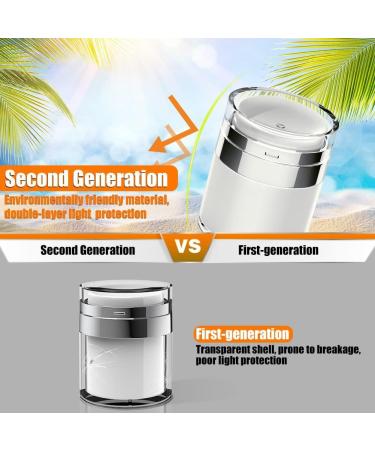 LAXED 1.7 Oz Airless Moisturizer Container Cosmetic Container with Pump New Empty Airless Travel Lotion Container - Buy Online on SooperMarket.com