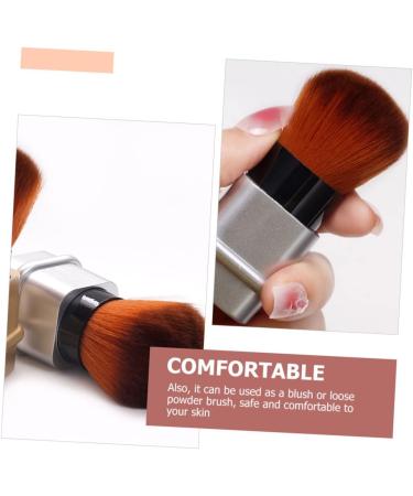 Didiseaon Nail Dust Brush Nail Cleaning Brush Puff Nail Display Stand Makeup Powder Brush Retractable Tube Brush Makeup Blush Highlighter Mineral Nylon Wool Travel Makeup Tools 8.2x3.3cm Silver - Buy Online on SooperMarket.com