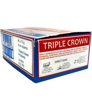 Triple Crown Laundry Blue Squares Whitener - 48 Tablets for Bright Whites | International Shipping Available - Buy Online on SooperMarket.com