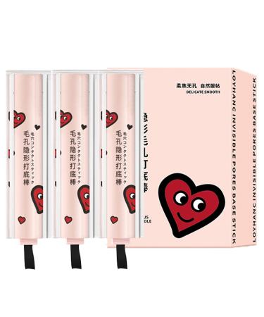 Statisticalt Pore Eraser Waterproof Face Primer Stick 2024 New Magical Pore Eraser Waterproof Face Primer Stick Lightweight Blur Pore Eraser Stick (3 Pcs)