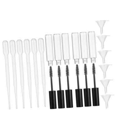 Healeved 2 Sets Mascara Tube Travel Bottles Mascara Storage Bottle Eyelash Wand Clear Plastic